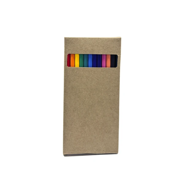 Caixa de cartão com 12 lápis de cor